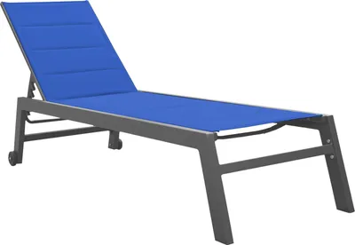Produktbild von Sonnenliege BARBADOS aus dunkelblauem Textilene - anthrazitfarbenes Aluminium