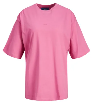 Produktbild von JJXX Damen Jjxx Jxandrea Ss Loose Every Logo Tee Noos, Carmine Rose/Print:magent
