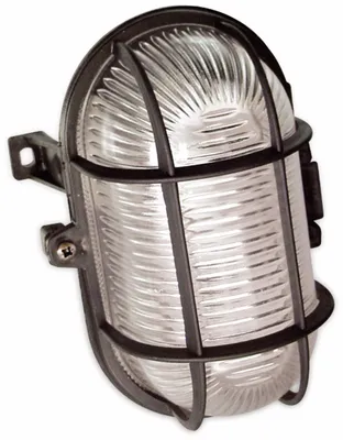 Produktbild von AS-Schwabe Oval-Leuchte 60W, schwarz, Fassung E27