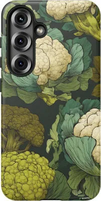 Produktbild von Handgezeichnetes Brokkoli- und Blumenkohlmuster – Hülle Kompatibel mit Samsung Galaxy S25