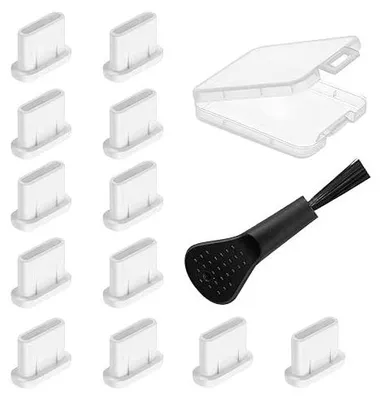 Zdjęcie produktu dla Zatyczki USB c silikonowe przeciwpyłowe 12 szt ochrona