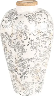 Immagine prodotto di Vaso Clayre & Eef Ø 24x40 cm Fiori in Vetroceramica grigio beige