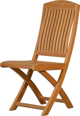 Produktbild von Gartenstuhl Premium Teak Klappstuhl ohne Armlehnen, wetterfester Gartenklappstuhl hochwertiger Teak Balkonstuhl, ergonomische Form