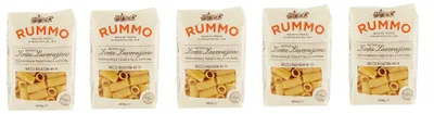Produktbild von 5x Rummo Mezzi Rigatoni N°51 Pasta Lenta Lavorazione Teigwaren aus Hartweizengrieß Bronze-Zeichnung 500g