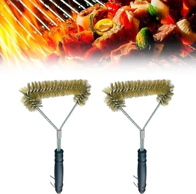Produktbild von Grillbürste 30.5 cm, 2er-Set, Messing, für Grillrost