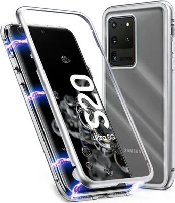 Produktbild von Samsung Galaxy S20 Ultra Magnet Bumper Silber-Transparent