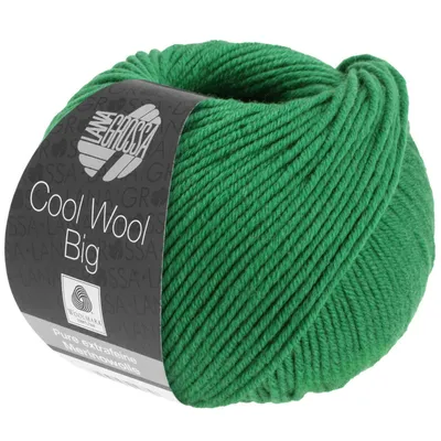 Produktbild von Lana Grossa Cool Wool Big 50 g pflegeleichtes Strickgarn aus extrafeiner Wolle 120 m Farbe 939 - Dunkelgrün