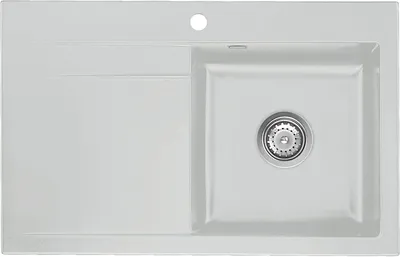 Produktbild von Spüle KeraDomo STEMA 80 in ALU Becken rechts mit Handbetätigung
