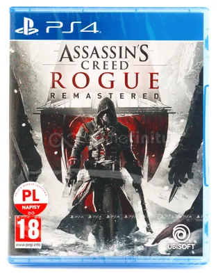 The image shows the front cover of the Assassin's Creed Rogue Remastered video game for PlayStation 4.
