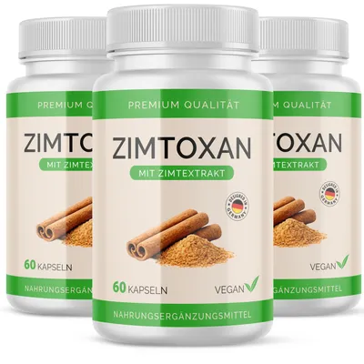 Produktbild von Zimtoxan Kapseln | für dein Wohlbefinden | durchdachte Zusammensetzung | Inhalt 3x 60 Kapseln