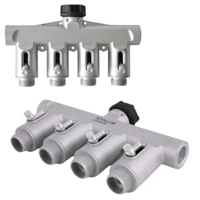 Obrázek produktu pro Rozdělovač Vody Na Kohoutku Čtyřnásobný Hadicový Ventil Hliníkový 3/4" Xtr Stalco