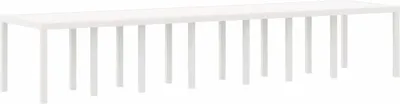 Zdjęcie produktu dla Stół Ogrodowy Biały 400 x 100 x 73 cm polirattan