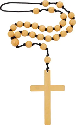 Produktbild von Rosenkranz mit Holzkugeln & Kreuz