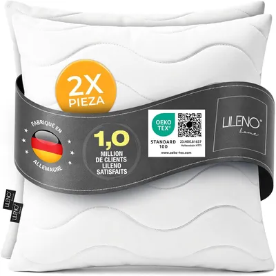 Produktbild von Zierkissen hypoallergen Kissenfüllung - 50 x 50 cm - 2er Set - Mit Reißverschluss - Waschbar bis 95 °C