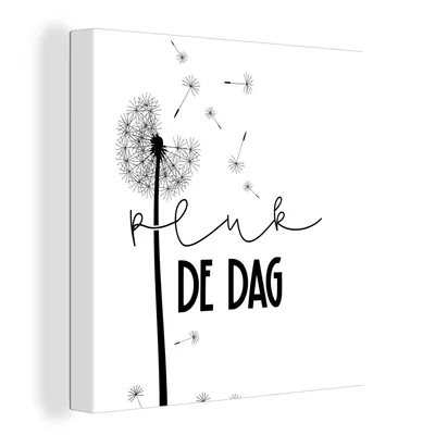 Obrázek produktu pro OneMillionCanvasses® Malba na plátně Nástěnná malba na plátně - Využij dne - Carpe diem - Přísloví - Citáty - 20x20cm