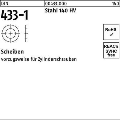 Produktbild von Reyher  Scheiben DIN 433 -1 Stahl 13 (1000 Stück)