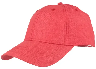 Damen Baseball-Cap aus Leinen und Baumwolle von Fiebig in rot