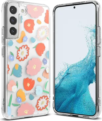 Zdjęcie produktu dla Ringke Fusion Design Pancerne Etui Pokrowiec Z Żelową Ramką Samsung Galaxy S22+ (S22 Plus) Przezroczysty (Floral) (F593R31)