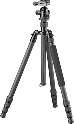Produktbild von Bresser - F004244 - BR-2504X8C-B1 Carbon Kamerastativ bis 10 kg verwendbar als Dreibein-, Einbein- und Bodenstativ