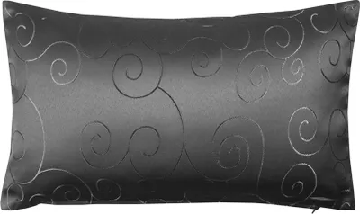 Produktbild von Kissenbezug 30x50 cm grau Damast Circle Deko Kissenhülle mit Reißverschluss