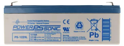 Image de Batterie Powersonic au plomb PS-1229L 12,0 V 2,9 Ah