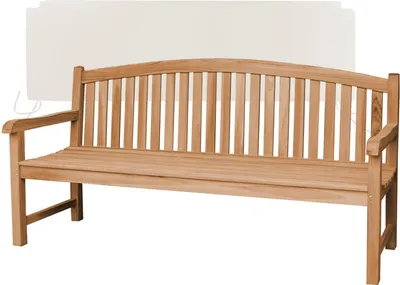 Produktbild von Gartenbank Bari Teak Massivholz 180 cm Creme
