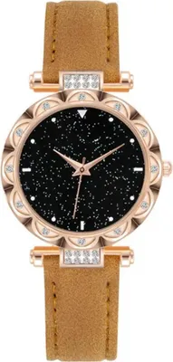 Produktbild von Elegante Damen Uhr Emiliana - Dunkelbraun mit Kristallen KP33585