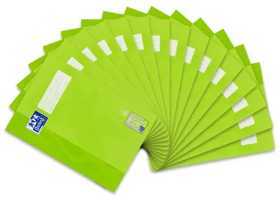 Produktbild von Oxford Schulheft A4, 16 Blatt, Lineatur 29, rautiert mit Rand, 15 Stück