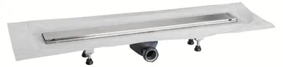 Duschrinne Edelstahl 700 mm, drehbarer Auslauf, gebürstet