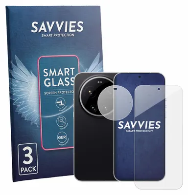 Produktbild von 3x Savvies Schutzglas Folie für Xiaomi Leica Leitzphone (Display+Kamera) 9H Panzer Schutzfolie Glas Displayschutz klar transparent