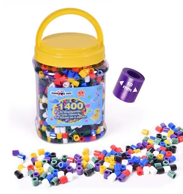 Productafbeelding van Strijkparels Maxi XL, 1400 stuks, 10 mm, in diverse kleuren, geschikt voor kinderen vanaf 3 jaar