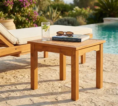Immagine prodotto di Milani Home - tavolino da giardino, legno di acacia, piano 50 x 50 cm