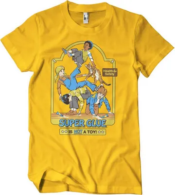 Produktbild von Super Glue Is Not A Toy T-Shirt - Large - Gold