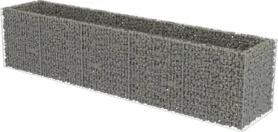 Obrázek produktu pro Gabionový vyvýšený záhon pozinkovaná ocel 450 x 90 x 100 cm