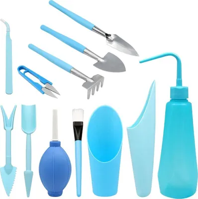 Produktbild von 12 Stück Mini Garten Handwerkzeug Set Sukkulenten Verpflanzung Werkzeuge Pflanzen Werkzeug für Sukkulenten Topfpflanze