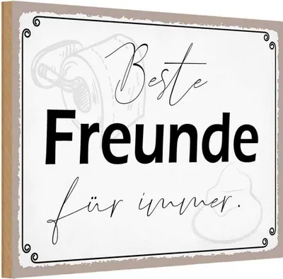 Produktbild von vianmo Holzschild 12x18 cm beste Freunde für immer Familie