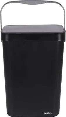 Produktbild von Orion | Hängender Mülleimer 10 l - Schwarz - Praktisch - Mit Deckel - Platzsparend - Für die Küche