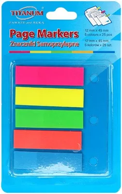 Obrázek produktu pro Titanum Samolepicí indexovací štítky 12x45 mm 5 barev