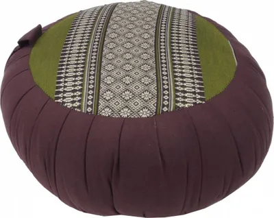 Obrázok produktu pre Jemný ázijskýživot Thajský vankúš Okrúhly vankúš na sedenie D40xH17cm Joga Meditačný vankúš Zafu Kapok Zelený thajský vankúš Meditačný matrac Kapok 301-E02