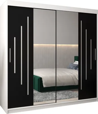Produktbild von Kleiderschrank, Schiebetürenschrank Schlafzimmer, Schrank mit Spiegel YORK 1 200 cm