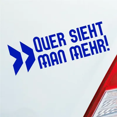 Produktbild von Auto Aufkleber Quer sieht man mehr! Tuning Drift JDM 15x5 cm Dunkelblau Sticker Heckscheibenaufkleber
