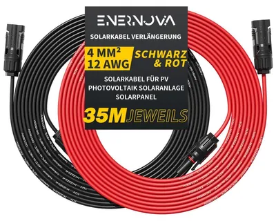 Obrázok produktu pre Pripojovací kábel pre solárne panely, dĺžka 1-50 metrov, prierez 4 mm², dĺžka 35 metrov, vodotesný (IP67)