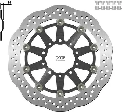 Produktbild von Ng Bremsscheibe Vorne Für Kawasaki Er6N '05-'17, Kle 650 Versys '07-'21, Zx6R '13-'18 ,Vulcan 650 '15-'21 (300X80X5Mm) (5X10.5Mm)