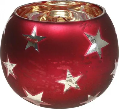 Produktbild von Stimmungsvolles Glaswindlicht mit Sternmotiven für Adventsdekoration