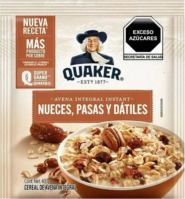 Produktbild von Quaker Avena Integral Instant Nueces, Pasas Y Datiles 40g(MHD 02.03.2025)