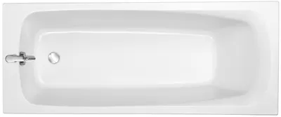 Rechteckbadewanne 160x70 cm, weiß, platzsparend, Mineralacryl