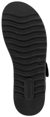 Produktbild von Remonte Damen Sandale elegant mit glänzenden Akzenten am Klettverschluss D0Q59, Größe:42 EU, Farbe:Schwarz