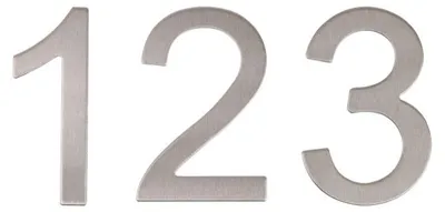 Produktbild von B-Harko selbstklebende Ziffer 9 aus mattiertem Edelstahl, 7,6 cm