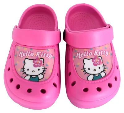 Produktbild von Hello Kitty Clogs für Mädchen - Kinder Sandalen Pantoletten Hausschuhe Gartenschuhe rutschfest Pink 27-28