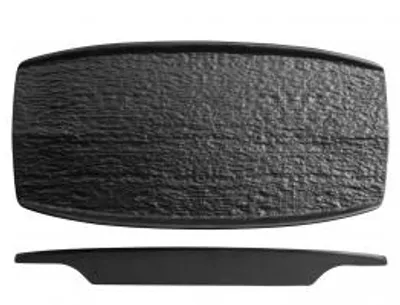 Immagine prodotto di H&H Set 3 Piatti Rettangolari Melamina Nero Cm32X16XH3